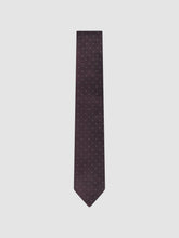 Men Polka Dot Silk Tie in Burgundy
