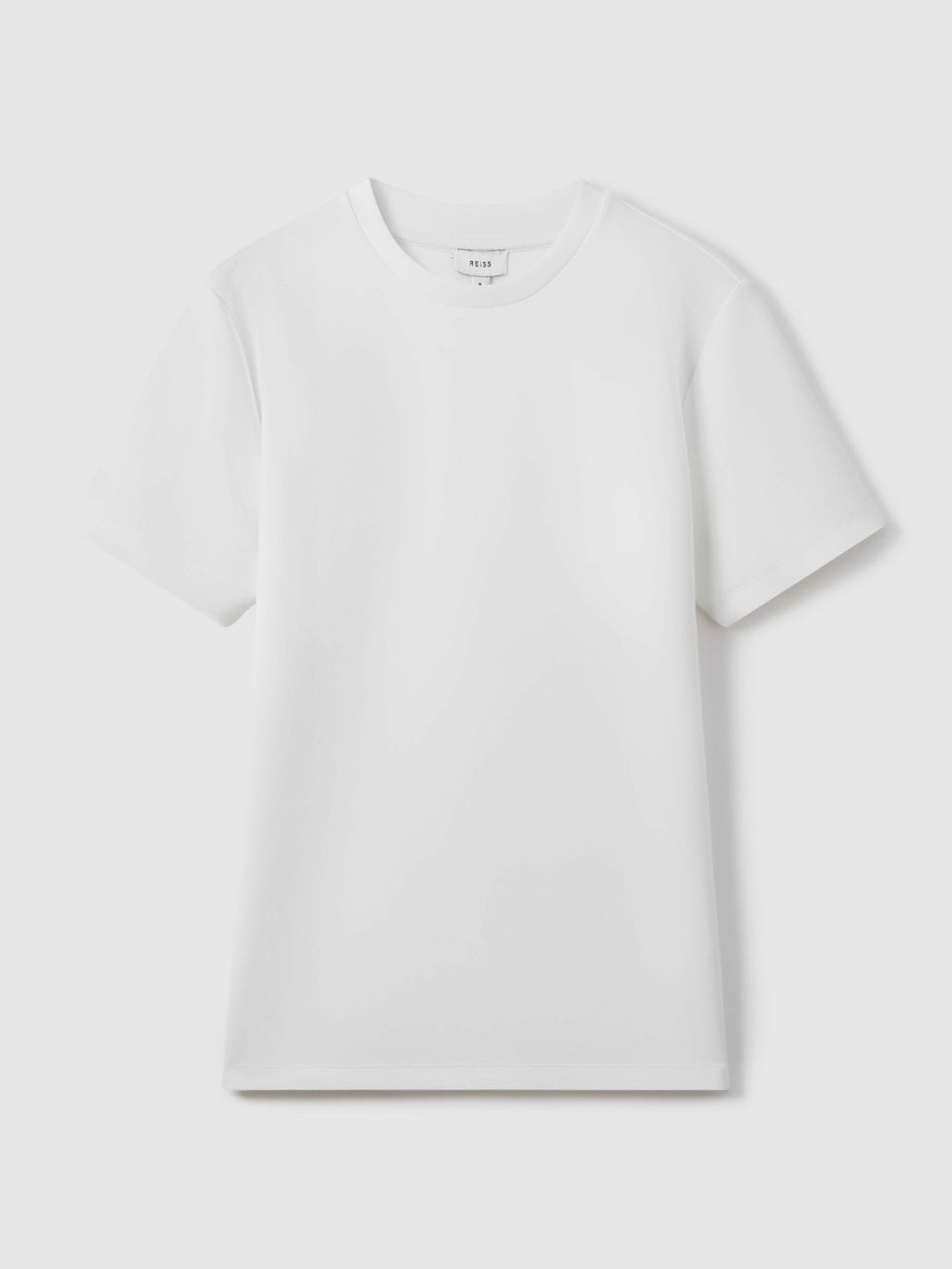 Men Interlock Jersey Crew Neck T-Shirt in White