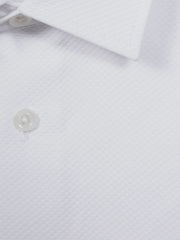 Children & Baby 9-14 yrs Slim Fit Textured Bib Dinner Shirt in White