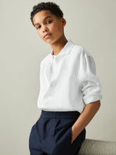 Children & Baby 3-9 yrs Striped Linen Cutaway Collar Shirt in White