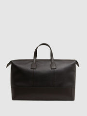 Men Leather Holdall in Chocolate