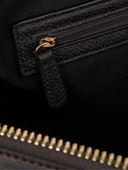 Men Leather Holdall in Chocolate