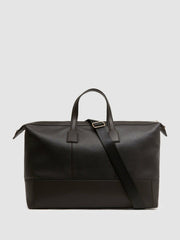 Men Leather Holdall in Chocolate