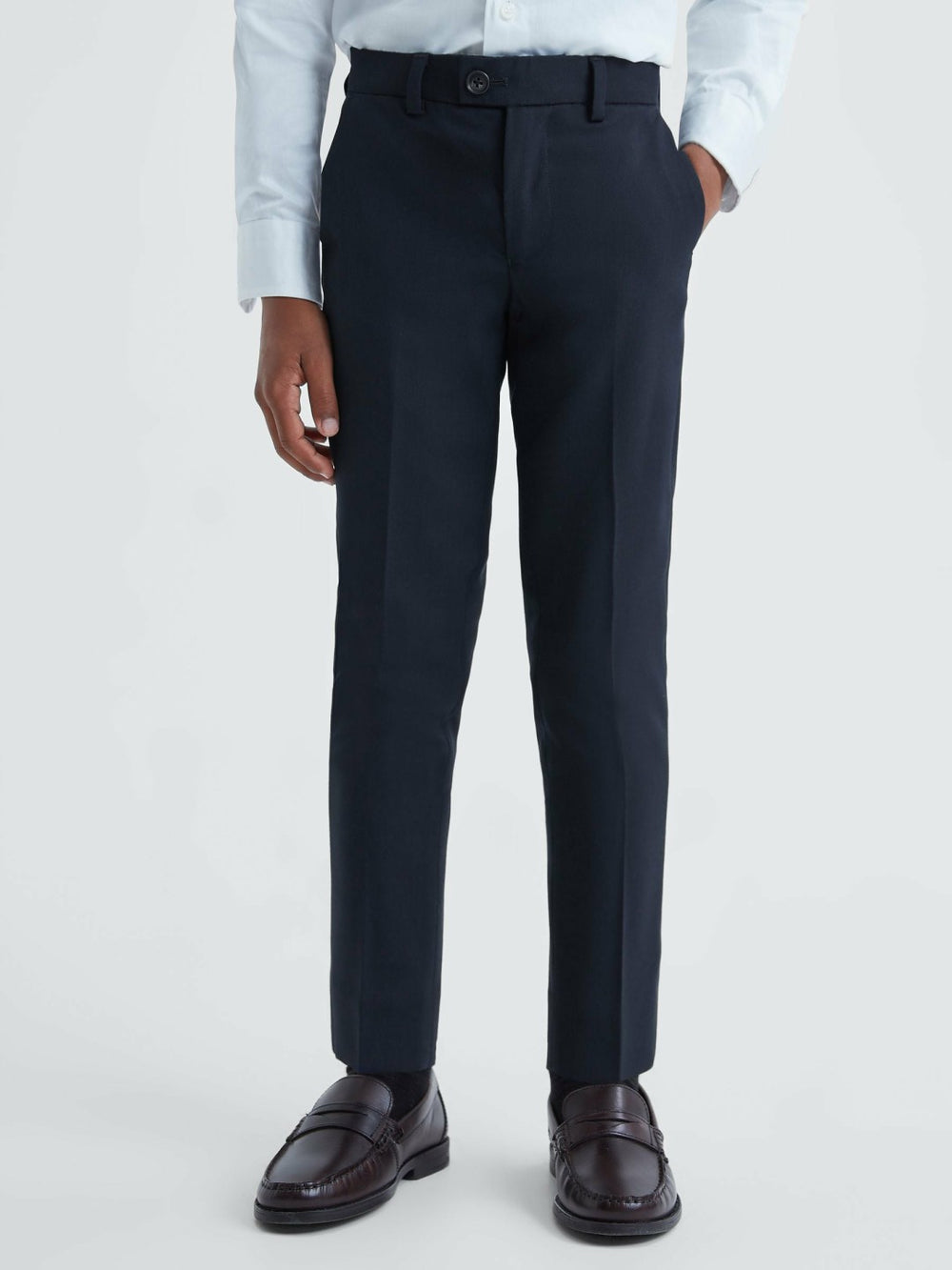 Children & Baby 9-14 yrs Wool Blend Adjustable Trousers in Navy