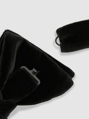 Men Velvet Bow Tie in Black