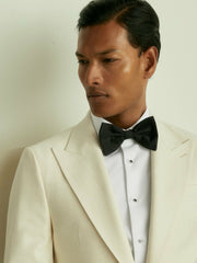 Men Grosgrain Silk Bow Tie in Black