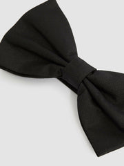 Men Grosgrain Silk Bow Tie in Black