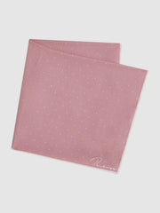 Men Polka Dot Silk Pocket Square in Pink