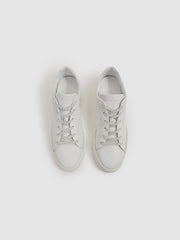 Men Harrys of London Grained Leather Trainers in White
