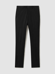 Men Slim Fit Cotton Blend Chinos in Black