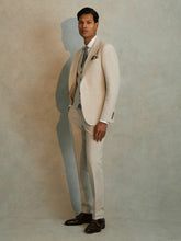 Men Slim Fit Side Adjuster Trousers in Stone