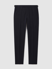 Men Slim Fit Side Adjuster Trousers in Navy