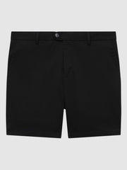 Men Short Length Casual Chino Shorts in Black