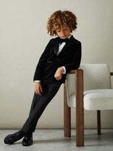 Children & Baby 3-9 yrs Single Breasted Velvet Blazer in Black