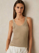 Women Metallic Vest Top in Gold