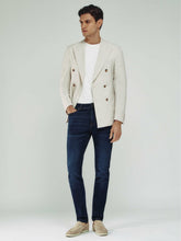 Men Skinny-Fit Jeans in Washed Dark Indigo