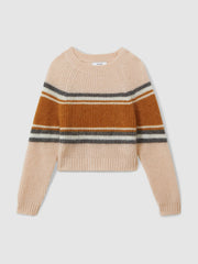 Children & Baby Colourblock Striped Jumper in Pink