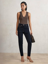 Women Petite Skinny Jeans in Dark Blue