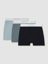 Men Stretch-Cotton Boxers 3 Pack in Blue Multi