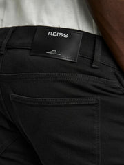 Men Cotton-Stretch Slim-Fit Jeans in Stay Black