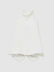Children & Baby 13-14 yrs High-Neck Drape Back Dress in Ivory