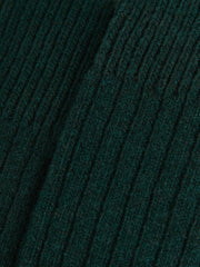 Men Ribbed Socks With Wool And Cashmere in Forest Green