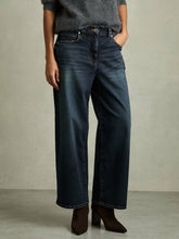 Women Petite Denim Culotte Jeans in Dark Blue
