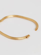 Women Contour Hinged Cuff in Gold Tone