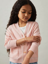 Children & Baby 9-13 yrs Wool-Blend Tipped Cardigan in Pink