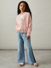 Children & Baby 9-13 yrs Wool-Blend Tipped Cardigan in Pink