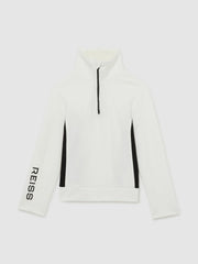 Children & Baby 13-14 yrs Funnel-Neck Base-Layer Top in White/Black