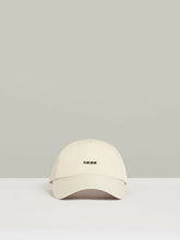 Men Logo Lettering Baseball Cap in Ecru
