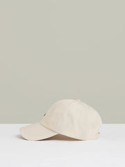 Men Logo Lettering Baseball Cap in Ecru