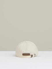 Men Logo Lettering Baseball Cap in Ecru
