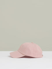Men Cotton Logo-Embroidered Baseball Cap in Washed Pink
