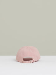 Men Cotton Logo-Embroidered Baseball Cap in Washed Pink