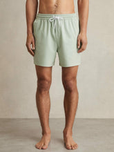 Men Drawstring Swim Shorts in Mint Green