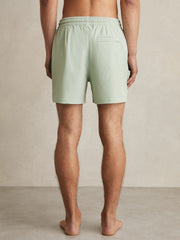 Men Drawstring Swim Shorts in Mint Green