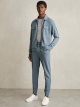 Men Drawstring Jersey Joggers in Airforce Blue