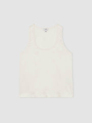 Women Silk-Front Cami Top in White