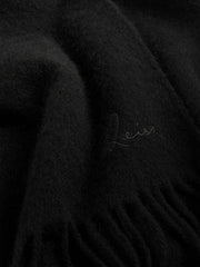 Men Wool and Cashmere Scarf in Black