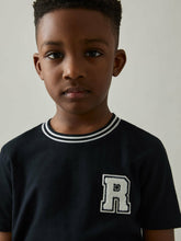 Children & Baby 9-13 yrs Cotton Letter Patch T-Shirt in Navy