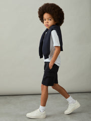 Children & Baby 9-13 yrs Interlock-Jersey Cargo Shorts in Navy