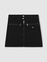 Children & Baby 13-14 yrs Piqué Zip-Detail Mini Skirt in Black