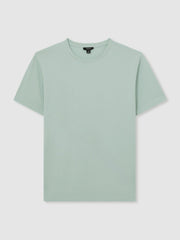 Men Cotton Crew Neck T-Shirt in Mint Green