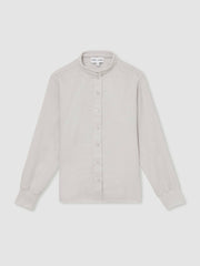 Women | Les 100 Ciels Linen Shirt in Soft Grey