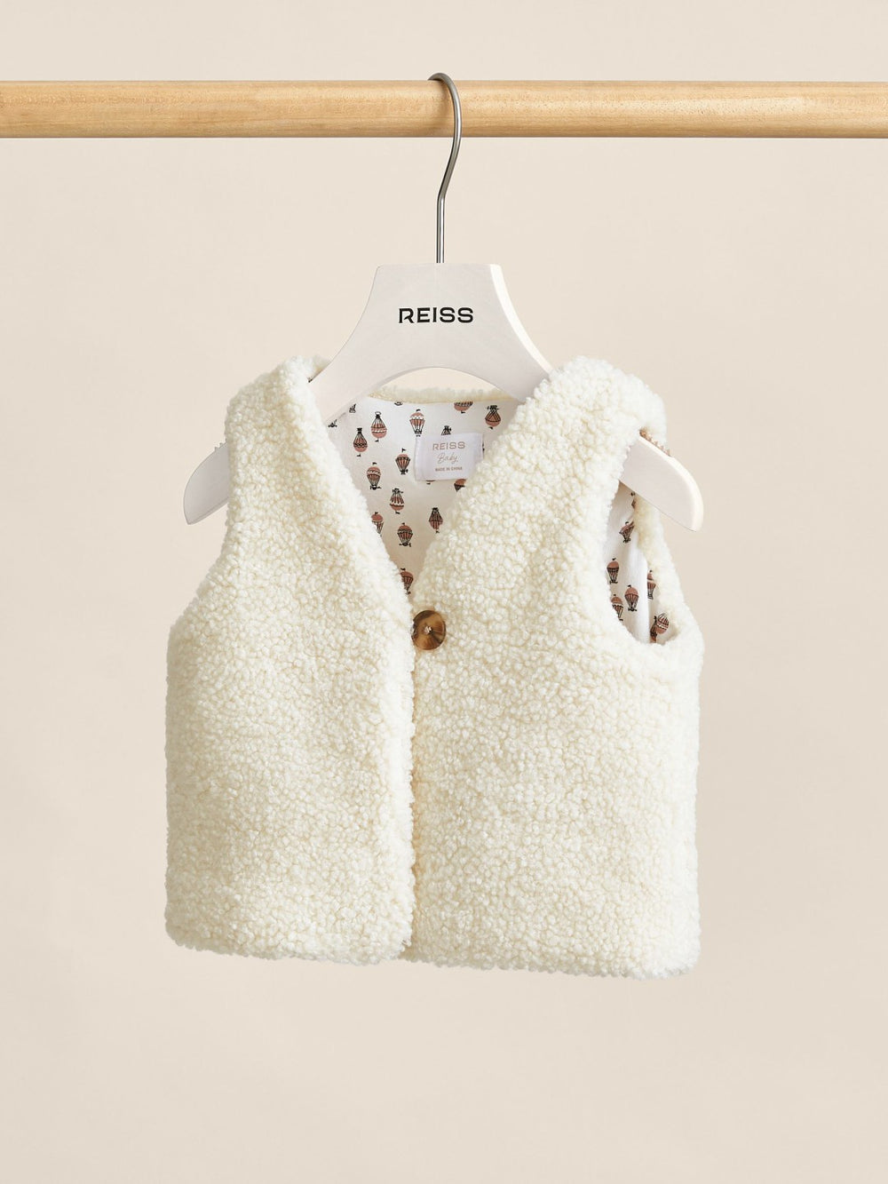 Children & Baby Lined Fleece Gilet in Ivory