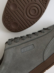 Men Suede Low-Top Trainers in Dark Grey