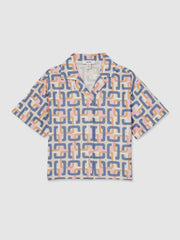 Children & Baby 9-13 yrs Geometric Chain Print Shirt in Multi