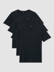 Men Cotton-Jersey Crew-Neck T-shirts 3 Pack in Navy
